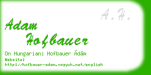 adam hofbauer business card
